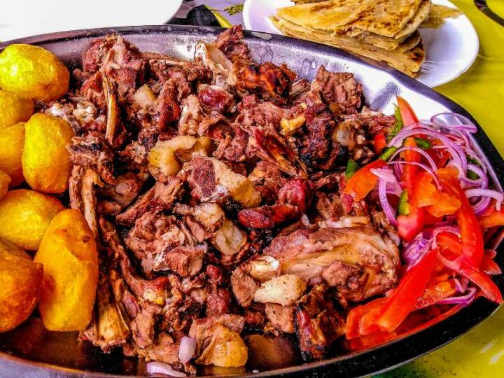 plate of nyama choma served