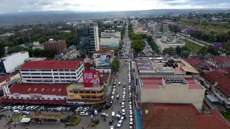 aerial view of nakuru town